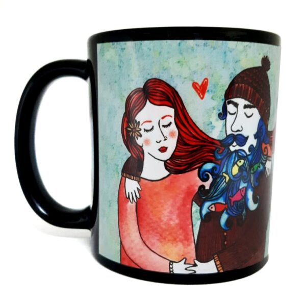 Tazón Negro Enamorados